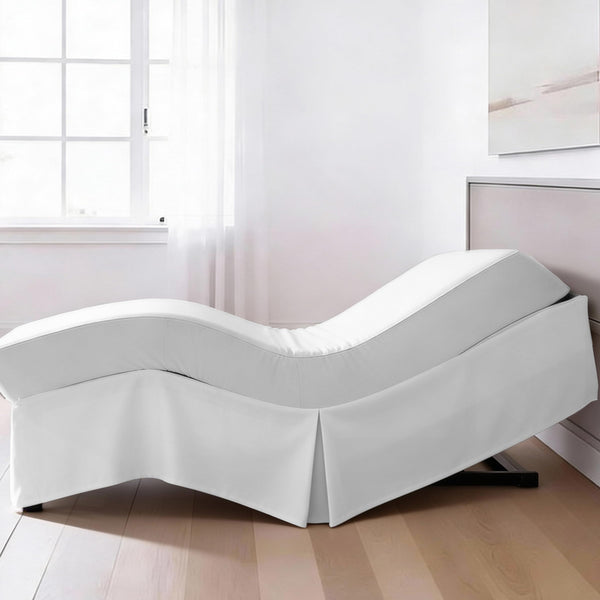 Wrap-Around Bed Skirt with Split Corners & 15-Inch Drop