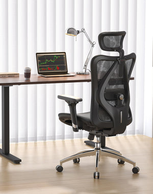 Ergonomic Mesh Office Chair High Back with Lumbar Support & Adjustable Headrest