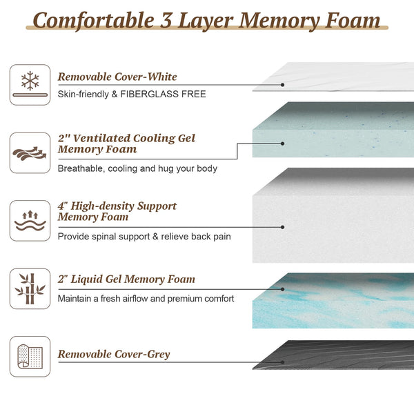 Extra Firm Memory Foam Mattress – Flippable, CertiPUR-US Certified