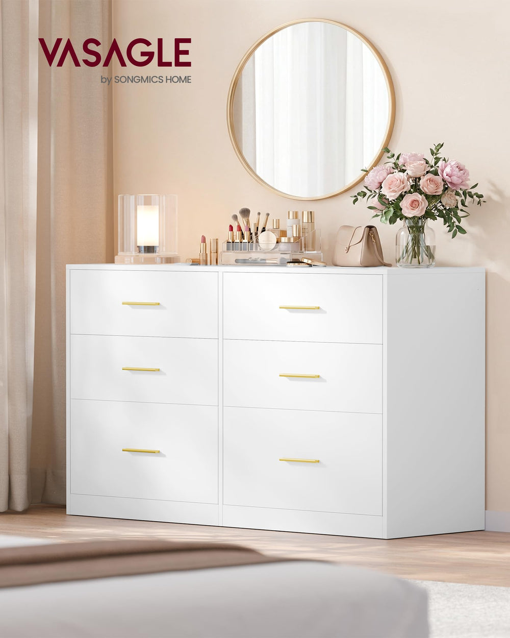 6-Drawer Dresser Chest of Drawers – Modern Bedroom Storage