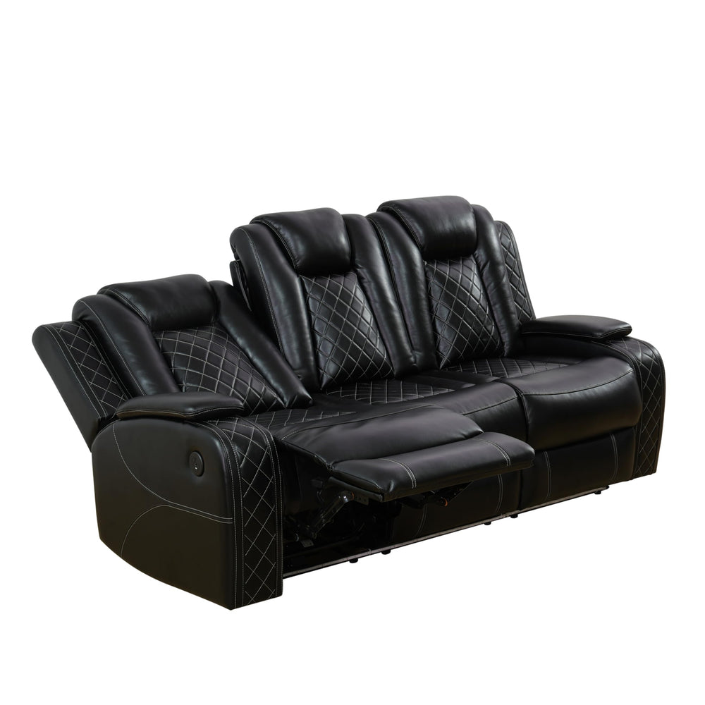 Power Reclining Sofa with Wireless Charging & LED Lights
