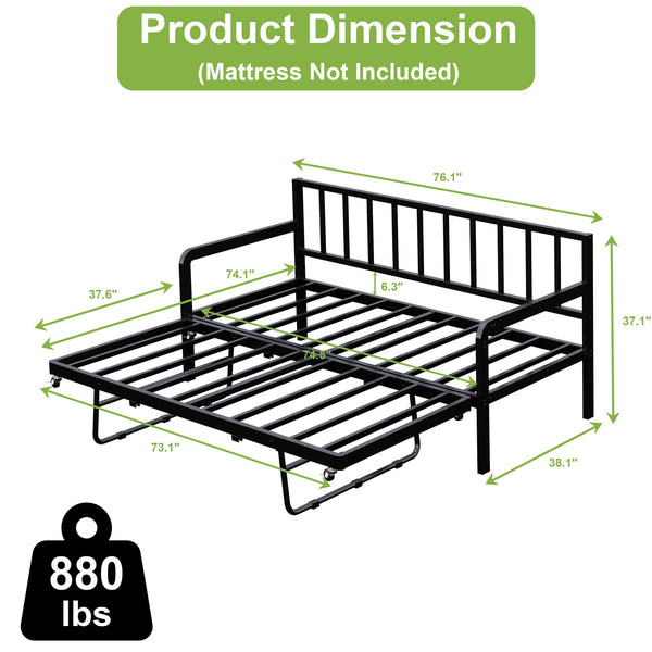 Twin Daybed with Pop-Up Trundle
