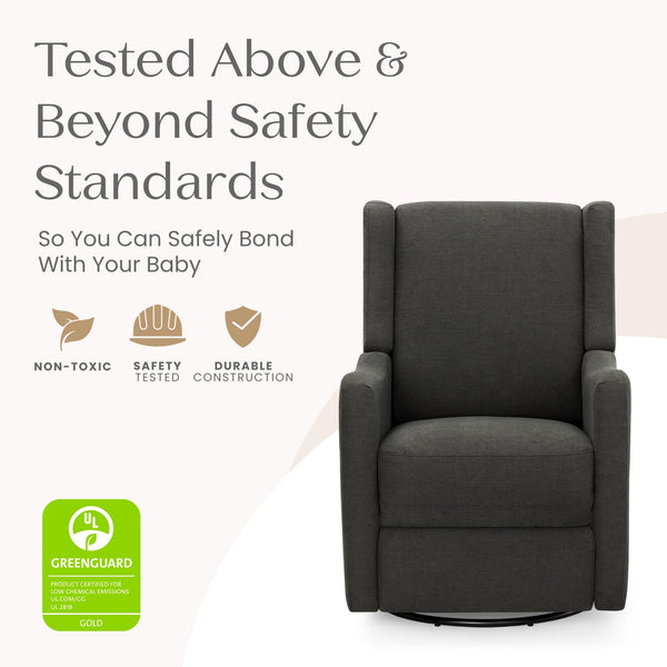 Power Recliner Swivel Glider with USB Charging – Stain-Resistant Fabric