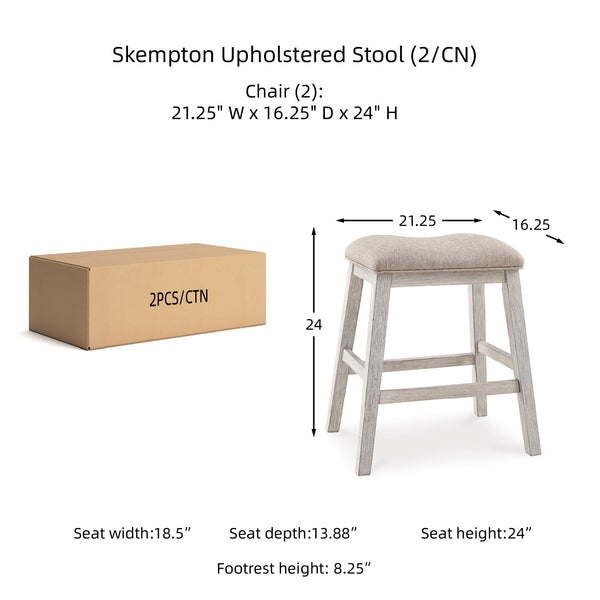Counter Height Upholstered Barstool Set of 2