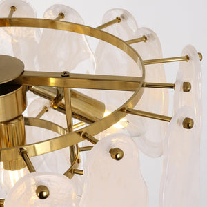 Cloud Glass Chandelier – Gold Modern Ceiling Light Fixture
