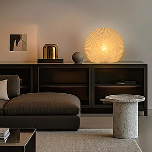 Ceramic Table Lamp with Seashell Shade