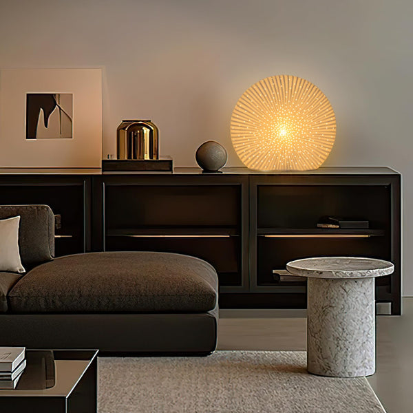 Ceramic Table Lamp with Seashell Shade