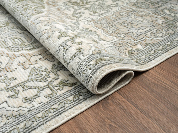 Beige & Green Vintage Area Rug