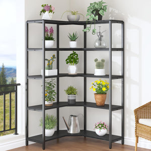 L-Shaped 5-Tier Corner Bookshelf