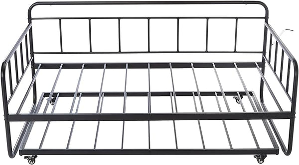 Full Size Daybed with Twin Trundle Bed Frame
