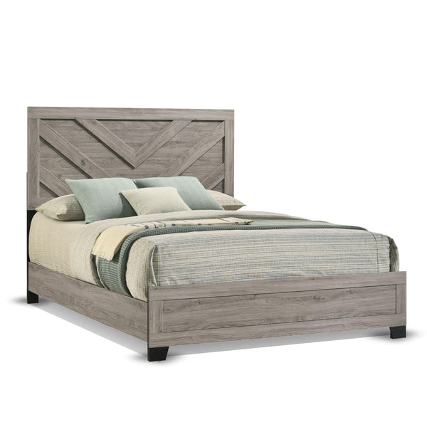 Farmhouse 6-Piece Queen Bedroom Set with Bed Frame, Dresser, Mirror, Chest & 2 Nightstands