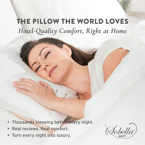 Queen Size Gusseted Bed Pillow – Soft Poly Fill, Cotton Cover