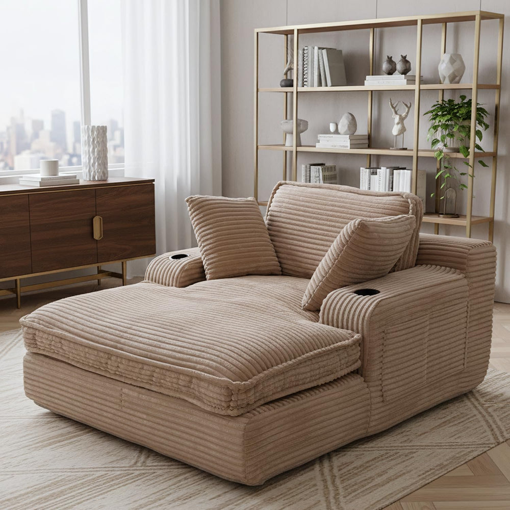 67" Indoor Chaise Lounge Chair