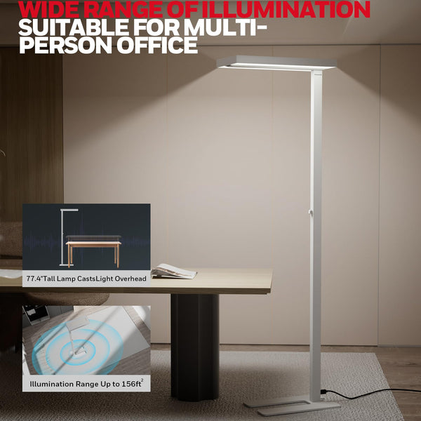 LED Floor Lamp Modern Dimmable – 4000K Natural Daylight Standing Light
