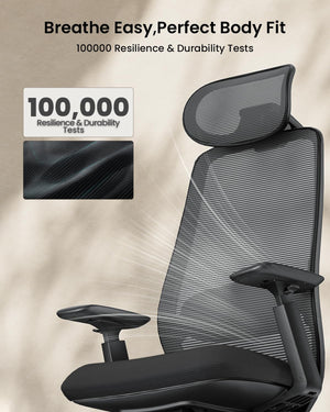 Ergonomic High-Back Mesh Office Chair with Lumbar Support