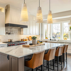 Alabaster Pendant Light – Natural Stone Ceiling Fixture