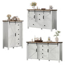 AMERLIFE 3PCS Farmhouse Bedroom Cabinet Set, Dresser Sets Include 47'' 4-Drawers, 60'' 4-Drawer and 5-Drawer Dresser, Distressed White
