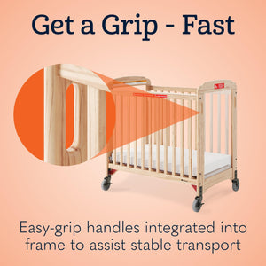 Infant Evacuation Daycare Crib with Clearview Panels & Foam Mattress