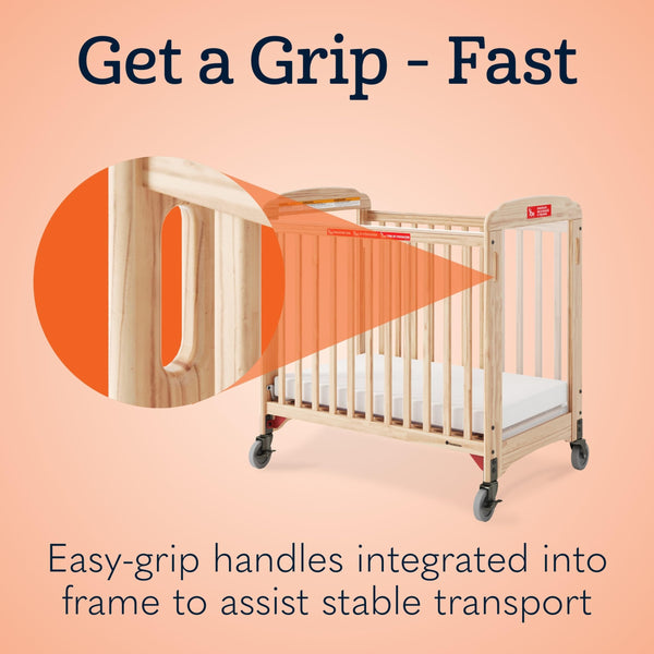 Infant Evacuation Daycare Crib with Clearview Panels & Foam Mattress
