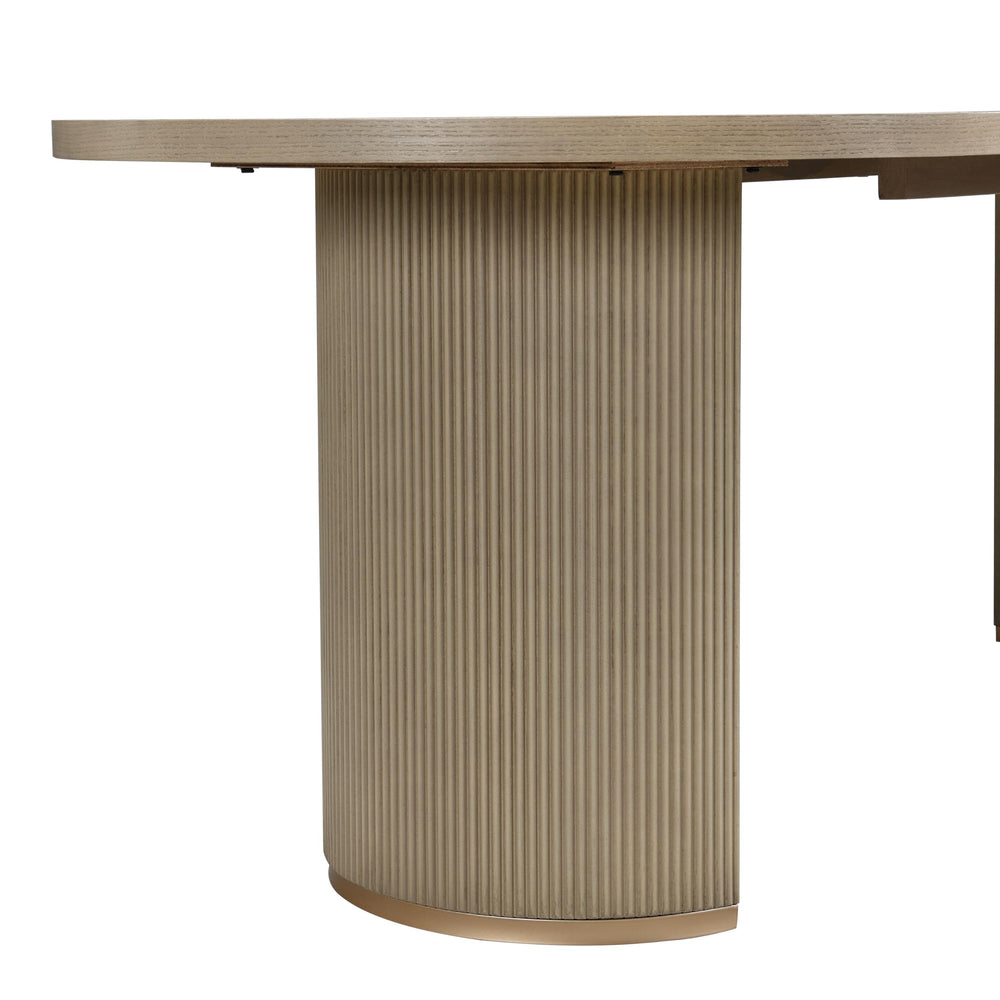 Oval Pedestal Dining Table for 6
