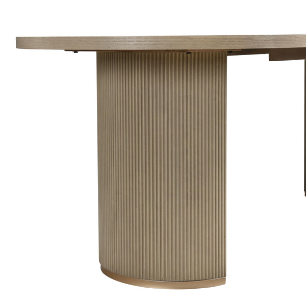 Oval Pedestal Dining Table for 6