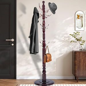 Vintage Coat Rack with 14 Hooks