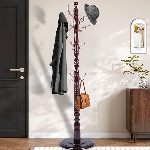 Vintage Coat Rack with 14 Hooks