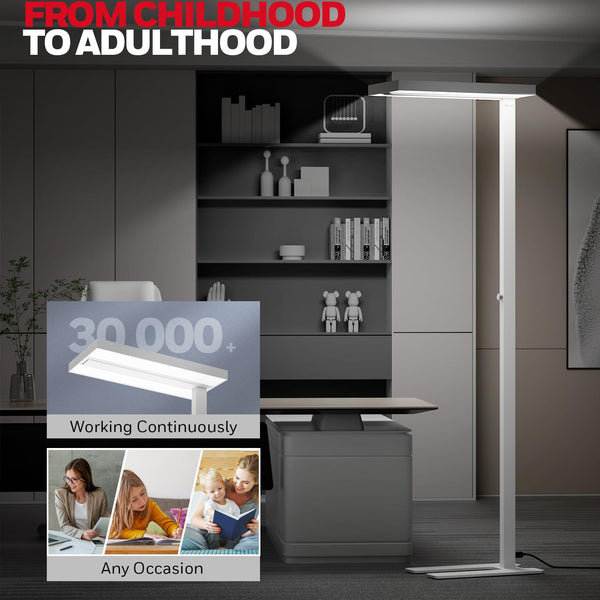 Full Spectrum LED Floor Lamp with Dimmer
