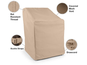 Outdoor Patio Chair Covers Set of 4 – Heavy-Duty Waterproof Polyester