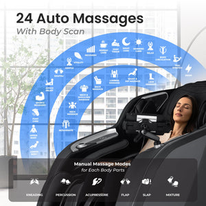 4D Massage Chair with Zero Gravity & SL-Track