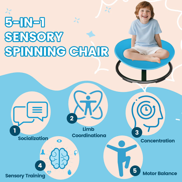 Large Spinning Sensory Chair for Kids with Autism & ADHD