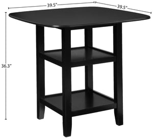 5-Piece Counter Height Dining Set with Display Shelves