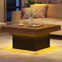 Square LED Coffee Table with Remote