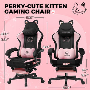 Cat Ear Gaming Chair – Velvet Reclining Office Chair