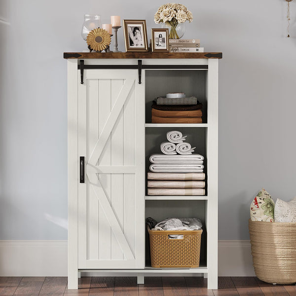 AMERLIFE 3PCS Farmhouse Bedroom Cabinet Set, Dresser Sets Include 47'' 4-Drawers, 60'' 4-Drawer and 5-Drawer Dresser, Distressed White
