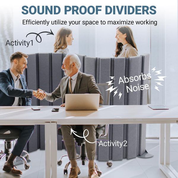 Foldable Acoustic Room Divider Panel with Stand