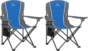 Oversized Folding Camping Chair with Cup Holder & Lumbar Support