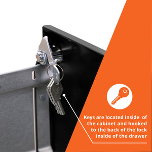 3-Drawer Locking Steel Filing Cabinet – Letter Size, Pre-Assembled