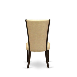 7-Piece Round Dining Table Set with 6 Upholstered Chairs
