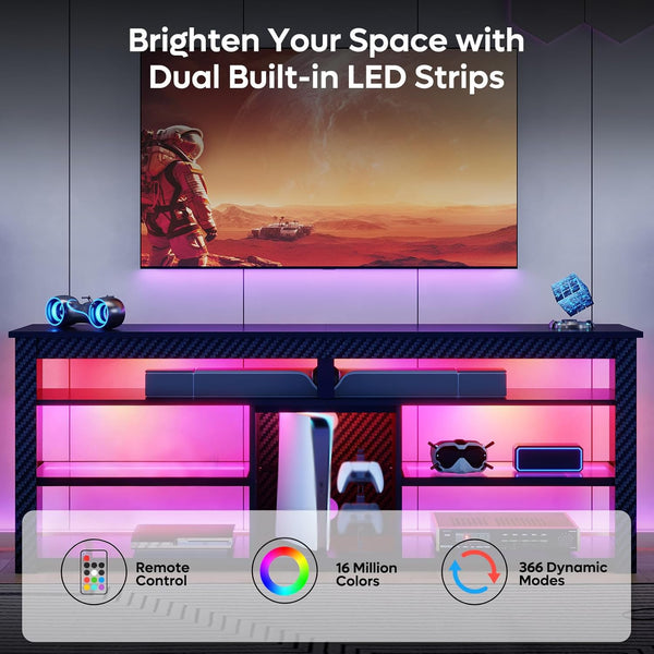 63" LED TV Stand with Storage