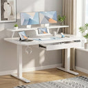Electric Standing Desk with Drawers & Monitor Stand