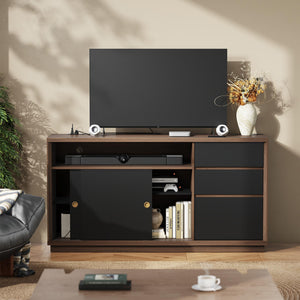 60" Storage Cabinet with File Drawer & Built-in Outlet