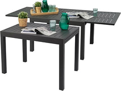 Expandable Aluminum Patio Dining Table for 4–6 People