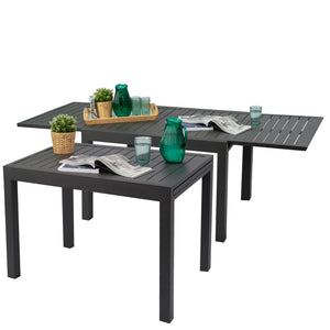 Expandable Aluminum Patio Dining Table for 4–6 People