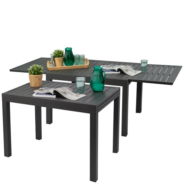 Expandable Aluminum Patio Dining Table for 4–6 People