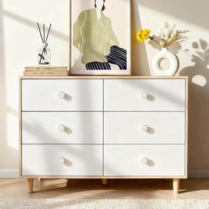 6-Drawer Dresser with Changing Table Top, White
