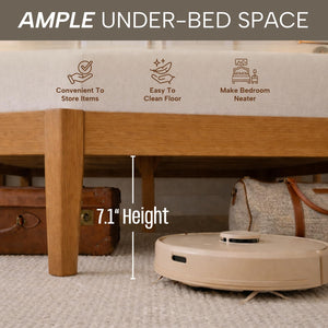 Woodmere Solid Wood Platform Bed Frame with Symmetry Headboard
