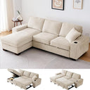 L-Shaped Convertible Sofa Bed with Storage