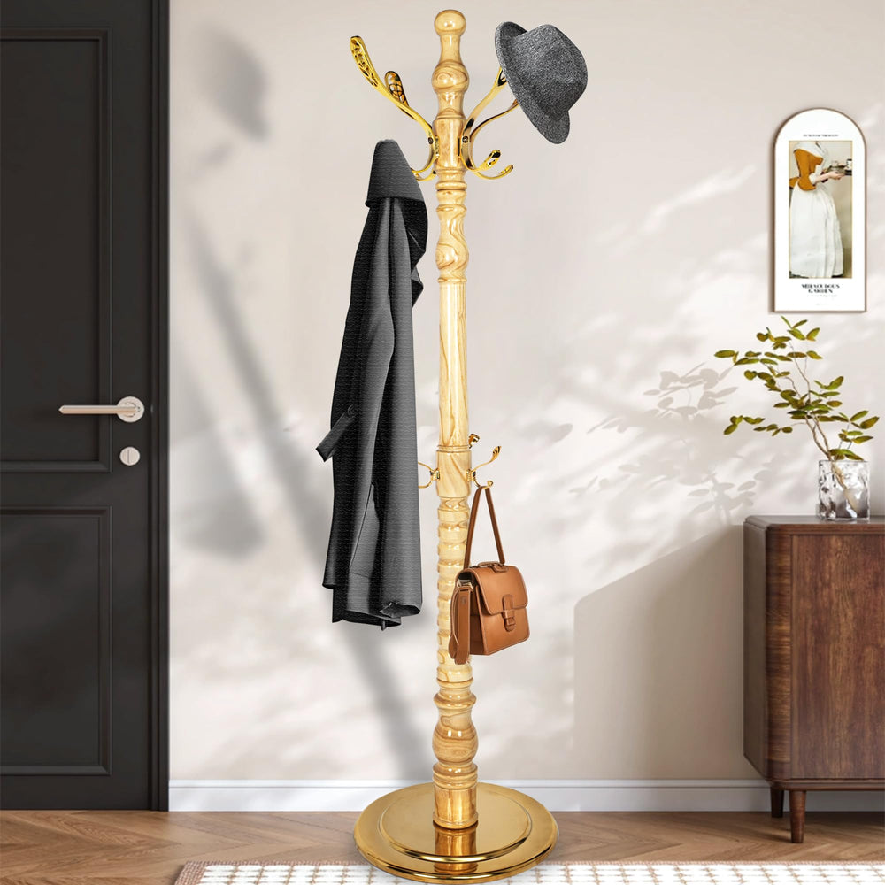 Vintage Coat Rack with 14 Hooks