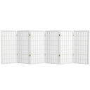6-Panel Shoji Screen Room Divider – White Rice Paper & Wood